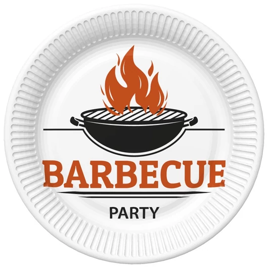 Barbecue Party papírtányér 8 db-os 22,7 cm