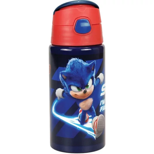 Sonic a sündisznó Faster alumínium kulacs akasztóval 500 ml