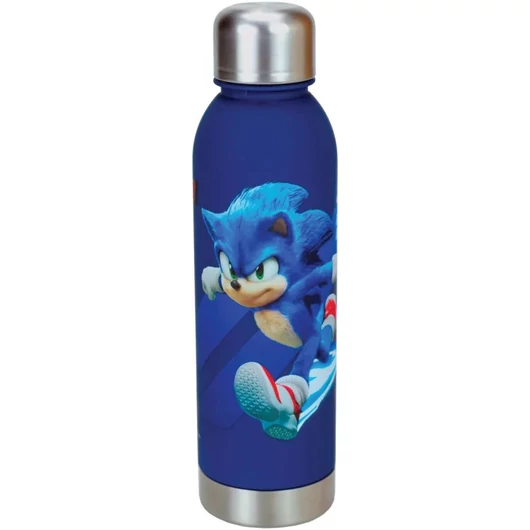 Sonic a sündisznó Faster műanyag kulacs fém kupakkal 750 ml