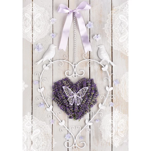 Levendula Heart A/4 gumis mappa