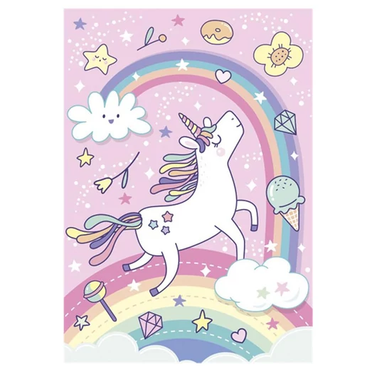 Unikornis Rainbow A/4 gumis mappa