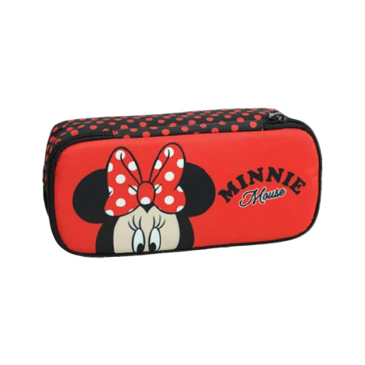 Disney Minnie Red Dots 2 rekeszes tolltartó 26 cm