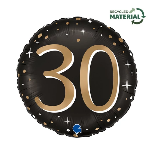 Happy Birthday 30 Sparkling fólia lufi 46 cm