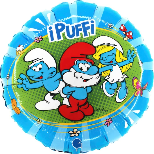 Hupikék törpikék Fun fólia lufi 46 cm