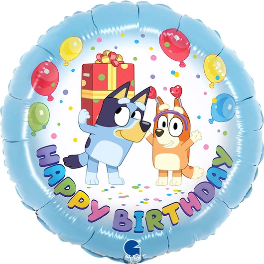 Bluey Party fólia lufi 46 cm
