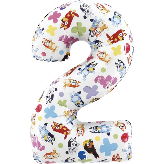 Bluey Friends 2-es szám fólia lufi 66 cm