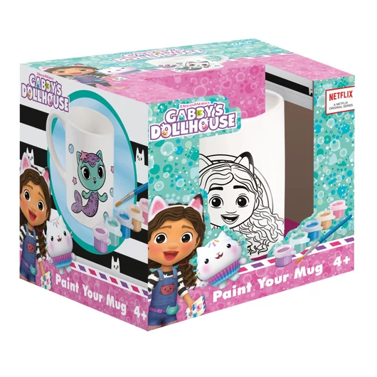 Gabi babaháza Cats festhető porcelán bögre 235 ml Díszdobozban