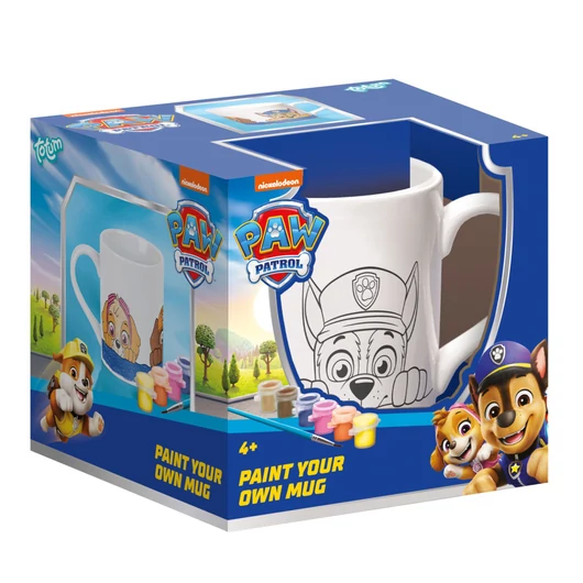 Mancs Őrjárat Team festhető porcelán bögre 235 ml Díszdobozban