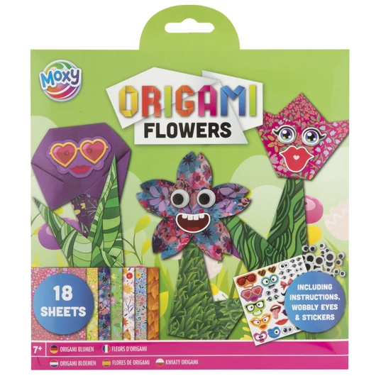 Színes Flowers origami virágok kiegészítőkkel