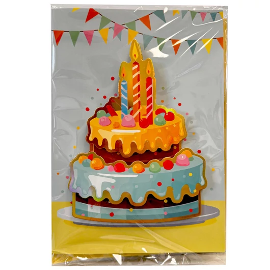 Happy Birthday Cake 3D üdvözlőkártya
