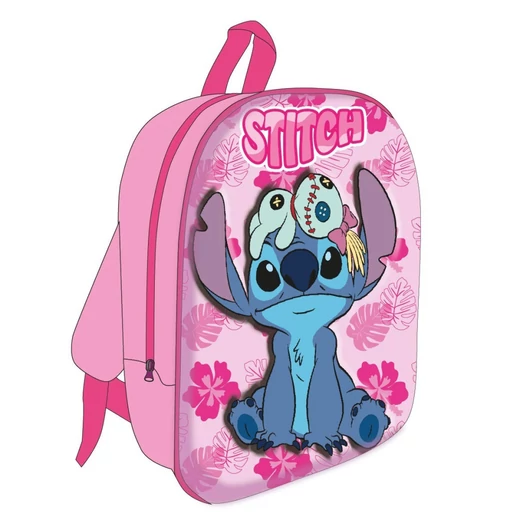 Disney Lilo és Stitch, A csillagkutya Pink Mischief 3D hátizsák, táska 30 cm