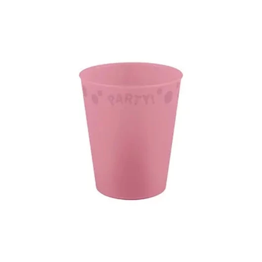 Rózsaszín Pastel Pink micro prémium műanyag pohár 250 ml