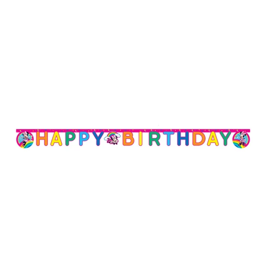 Disney Minnie Makes Me Smile Happy Birthday felirat FSC 2 m