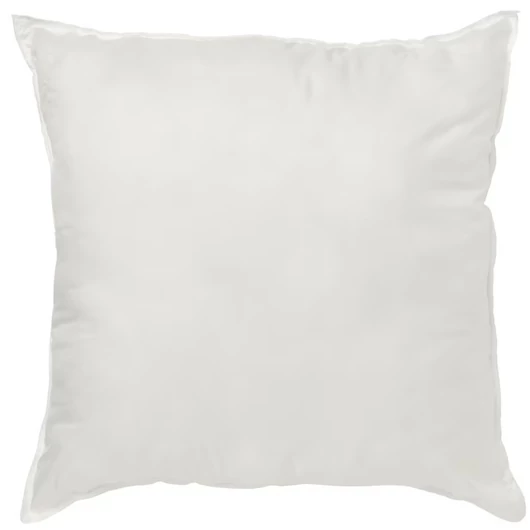 Gyerek fehér pufi kispárna 40x40 cm-s méretben, pamut külső borítással