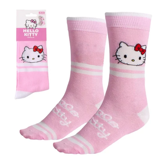 Hello Kitty Pink felnőtt hosszú szárú zokni 36/43