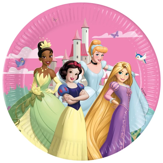 Disney Hercegnők Create Your World papírtányér 8 db-os 23 cm FSC