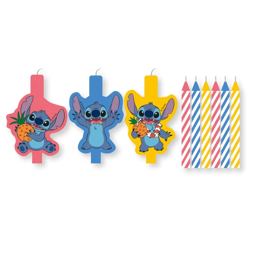 Disney Lilo és Stitch, A csillagkutya Angel tortagyertya, gyertya szett 9 db-os