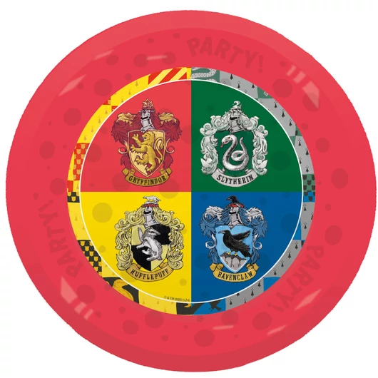 Harry Potter Hogwarts Houses micro prémium műanyag lapostányér 4 db-os szett 21 cm