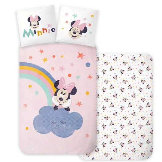 Disney Minnie Dreamland gyerek, ovis ágyneműhuzat 100×135 cm, 40×60 cm