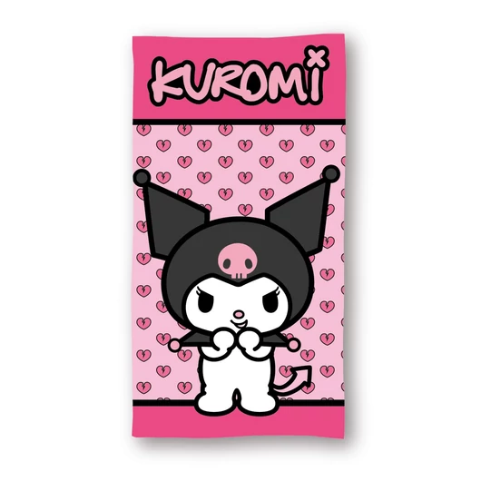 Hello Kitty Kuromi Pink fürdőlepedő, strand törölköző 70x140cm (Fast Dry)