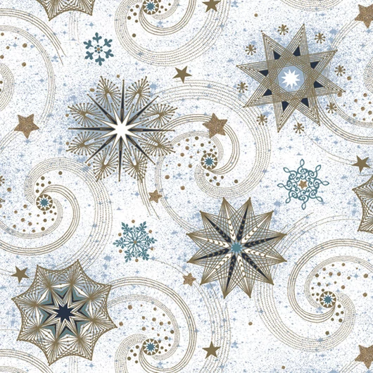 Karácsonyi Stars And Twirls szalvéta 20 db-os 33x33 cm
