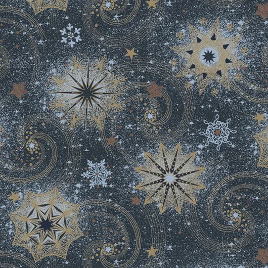 Karácsonyi Stars And Twirls Navy szalvéta 20 db-os 33x33 cm