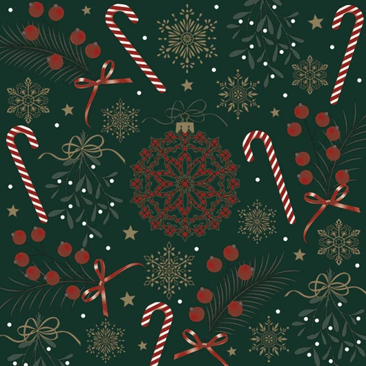 Karácsonyi Motifs Collage szalvéta 20 db-os 33x33 cm