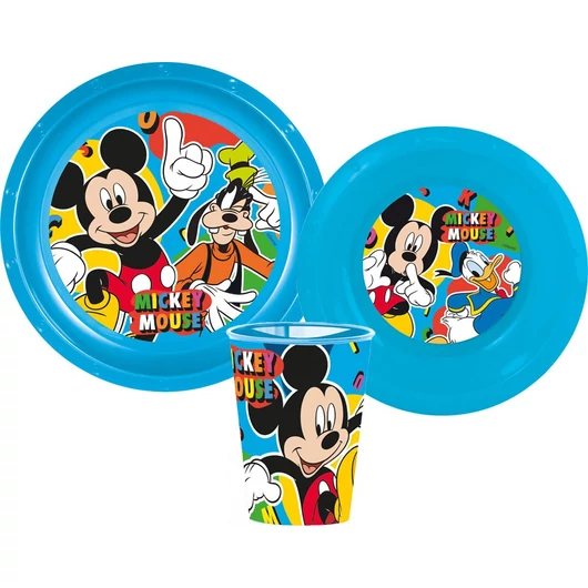 Disney Mickey Cool Summer étkészlet, műanyag szett