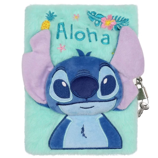 Disney Lilo és Stitch, A csillagkutya Aloha 3D plüss A5 lakatos napló
