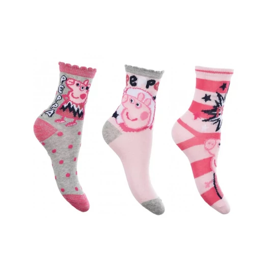 Peppa malac Sparkle Steps Grey gyerek zokni  23/26