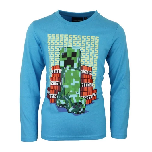 Minecraft Block Blaster sötétben világító gyerek hosszú ujjú póló, felső 6 év / 116 cm