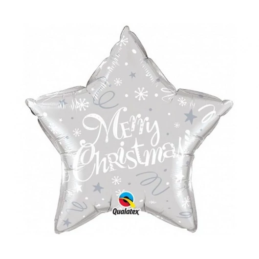 Karácsony Silver Star fólia lufi 51 cm