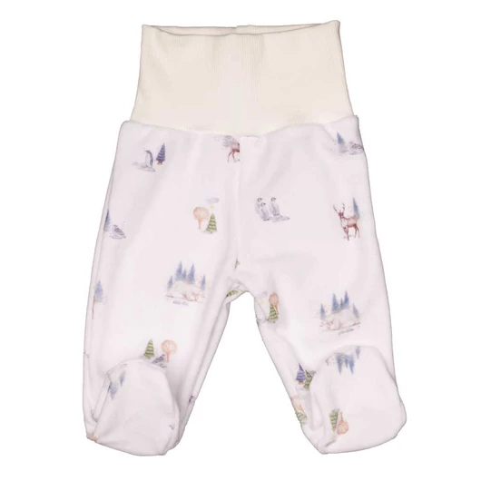 Plüss baba nadrág lábfejjel Jegesmedve mintával