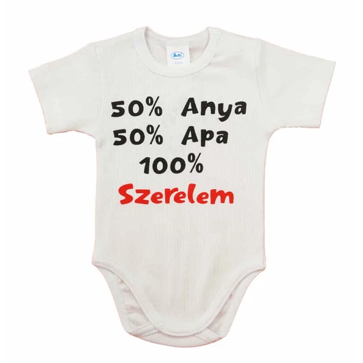 Rövid ujjú bébi kombidressz