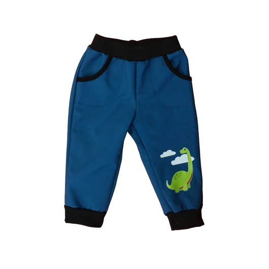 Vízlepergetős softshell kisfiú nadrág Dínó mintáva