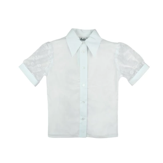 Rövid csipkés ujjú| alkalmi| ünneplő lányka blúz *isk