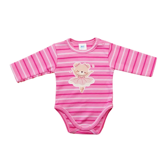 Hosszú ujjú baba body - Balerina mintával