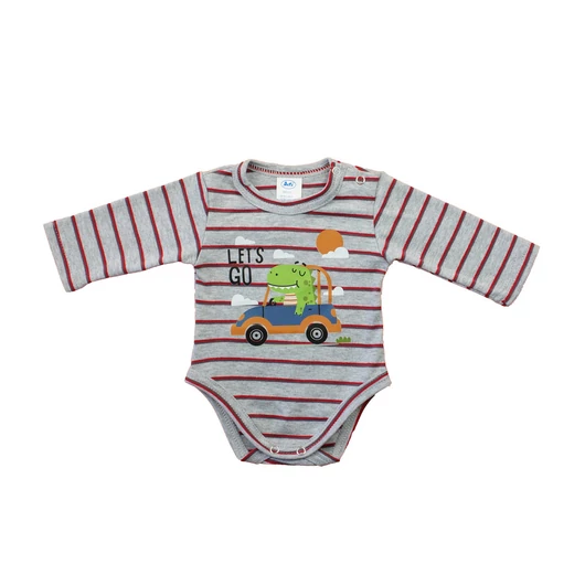 Hosszú ujjú baba body - Dinó mintával
