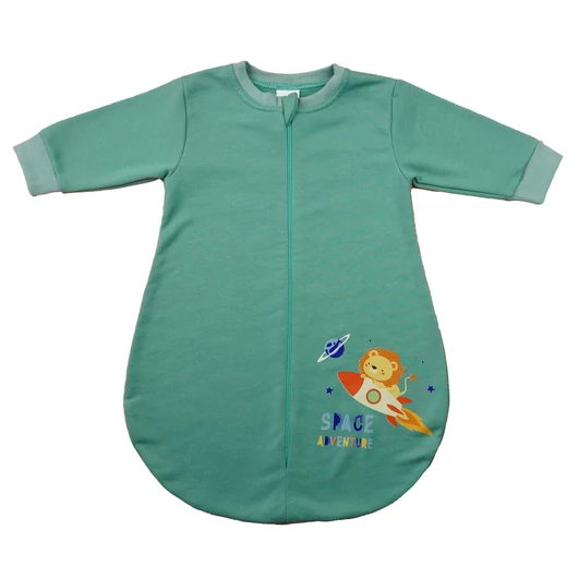 Belül bolyhos hosszú ujjú hálózsák – 2,5 TOG - Űrhajós mintával