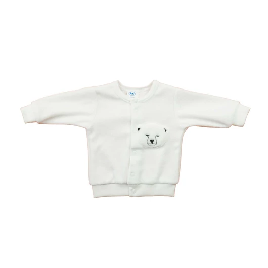 Plüss baba kocsikabát jegesmedvés mintával