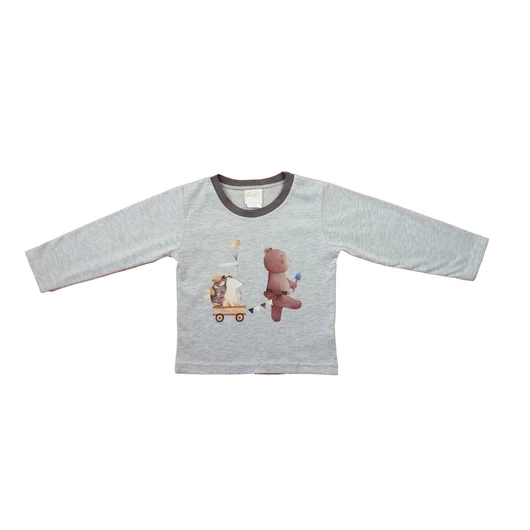 Hosszú ujjú fiú póló – Mackós mintával