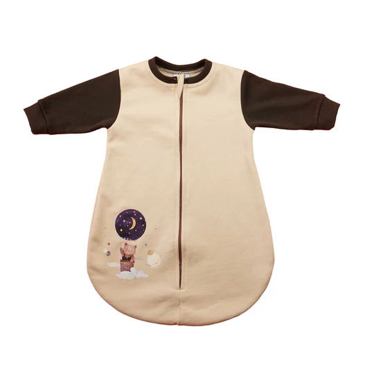 Belül bolyhos hosszú ujjú hálózsák – 2,5 TOG - Állatos mintával