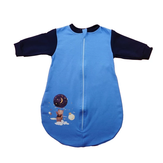 Belül bolyhos hosszú ujjú hálózsák – 2,5 TOG - Állatos mintával