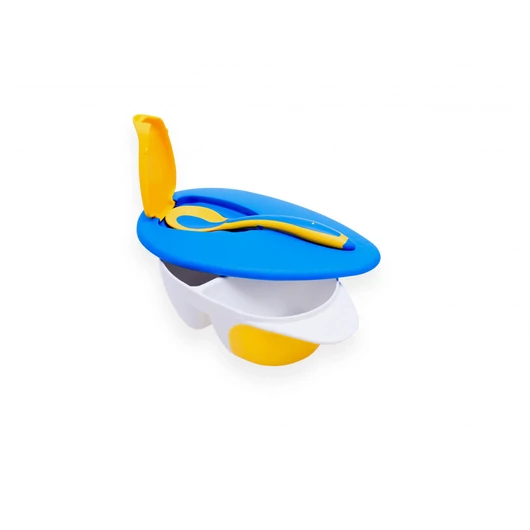 55042871 Fedeles etető tányér kanállal