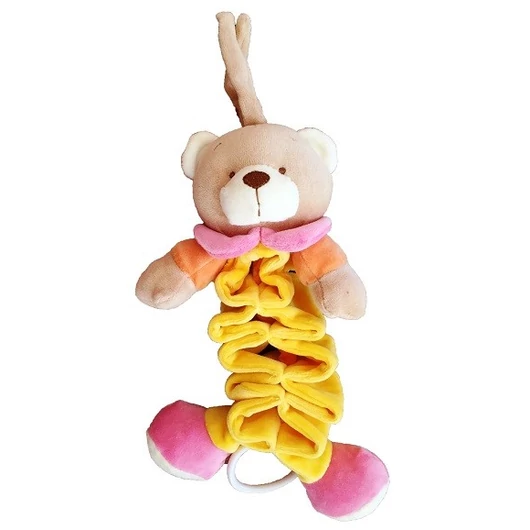 55043705 Plüss harmónika zenélő színes maci 32cm