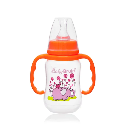 Babybruin 125 ml PP c.üveg fogóval karcsúsított narancs