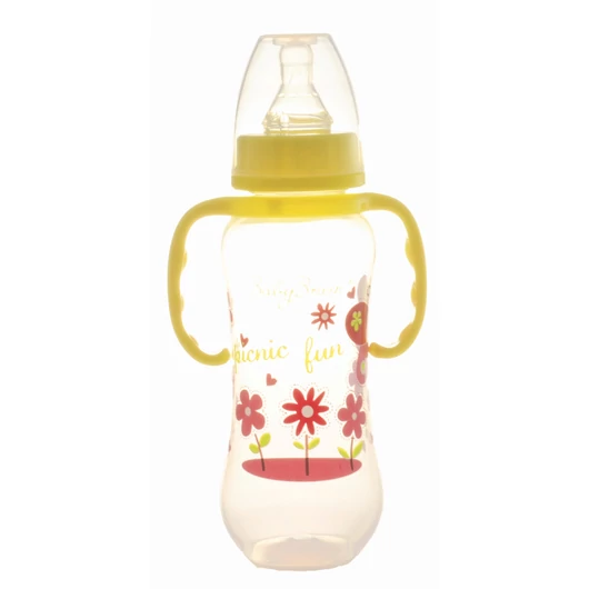 Babybruin 240 ml PP c.üveg fogóval karcsúsított sárga