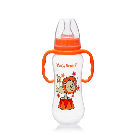 Babybruin 240 ml PP c.üveg fogóval karcsúsított narancs