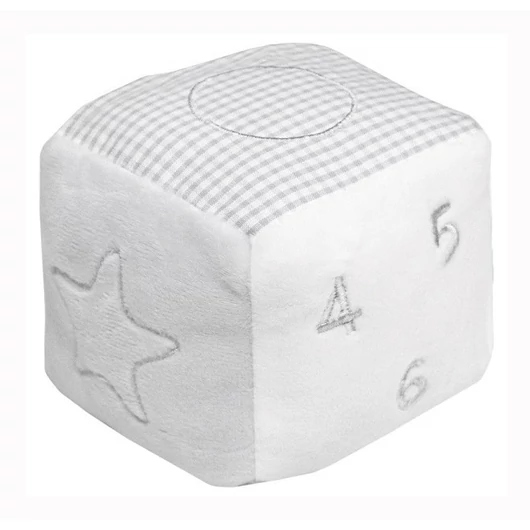  Csörgő kocka 8*8*8 cm szürke 