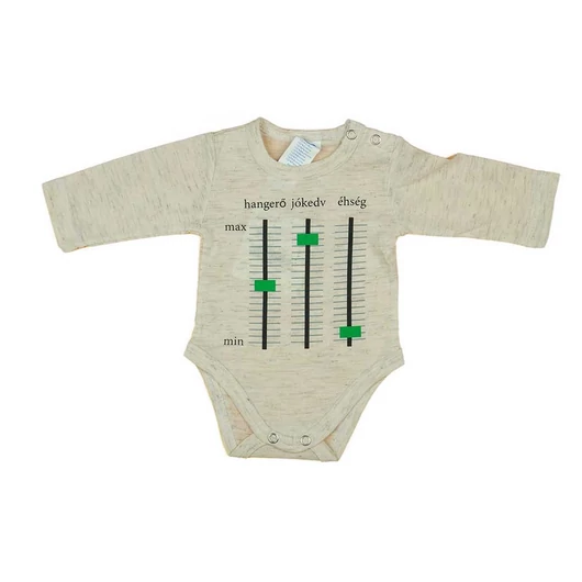 Feliratos hosszú ujjú baba body